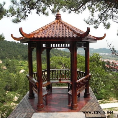 石雕凉亭河南防腐木凉亭 防腐木四角凉亭 防腐木六角凉亭 碳化木凉亭