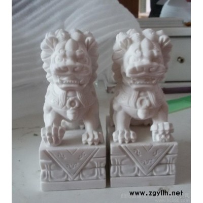石雕小狮子汉白玉大理石狮子墓地雕塑摆件家居饰品摆件直销