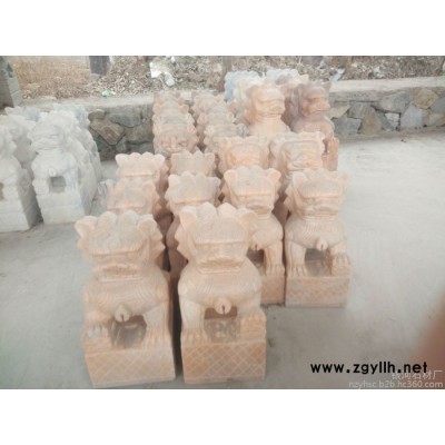 石狮子大理石雕刻 石狮子报价 言思前人创业后人守成之不易