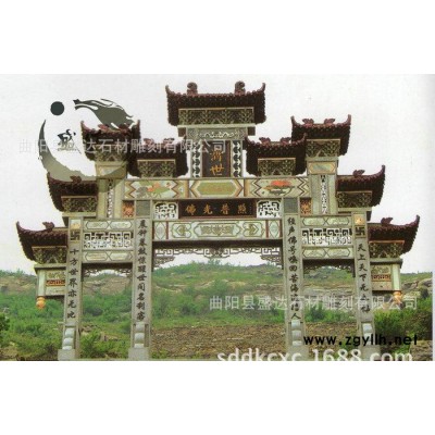 标志牌坊 家族牌坊 石雕汉白玉牌楼 新颖标志牌楼