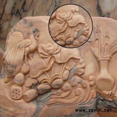 【永康园林雕塑】 风景石 制作大型石雕自然风景石 晚霞红景观石摆件 门牌石刻字雕塑小品