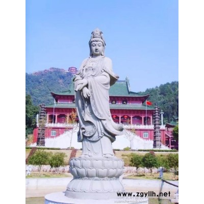 轩盛雕塑石雕佛像 石雕观音