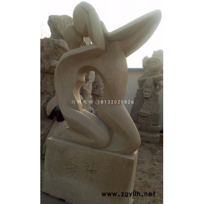 爱神石雕，广场抽象人物石雕，卓景雕塑