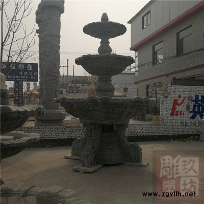 玖坊雕刻 石雕喷泉石雕绿色喷泉石雕庭园喷泉石雕喷泉摆件石雕