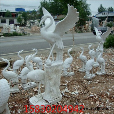 定制            特价石鹤 石雕** 石雕白鹭