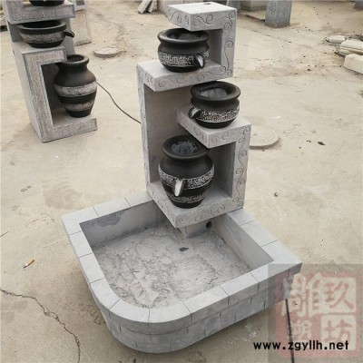 石雕 石雕摆件 石雕青石流水摆件 石雕室内流水摆件 石雕庭园摆件 石雕室内养鱼池 石雕园林摆件 石雕荷花鱼摆件 室内流水
