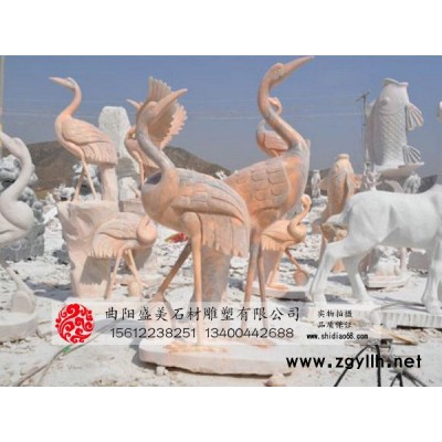 盛美雕塑1325.0 石雕仙鹤 石雕仙鹤厂家