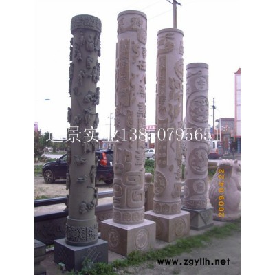 厂家定制 石雕文化柱寺庙石雕龙柱