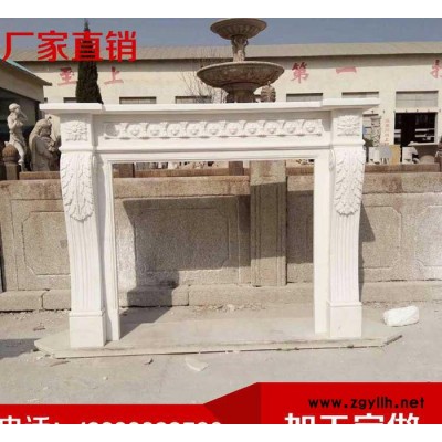 直销曲阳石雕 大理石雕刻壁炉 室内欧式宫廷壁炉石雕可定制