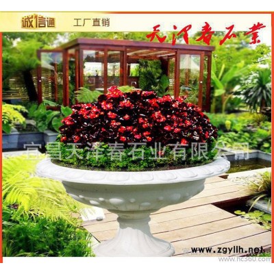 宜昌天泽春石业加工定制石雕花钵 景观石雕花盆石雕花钵定制雕刻