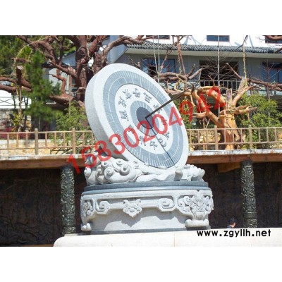 石雕日晷 学校校园雕塑 大理石日晷雕刻 石雕书本 古代太阳计