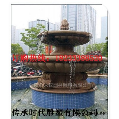 直销石雕喷泉 别墅园林广场装饰 风水球庭院流水摆件曲阳石雕