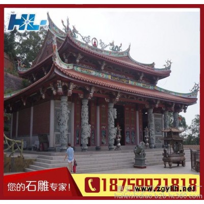 惠安石雕厂家 承接寺庙古建 大型建筑寺庙石雕狮子浮雕雕刻