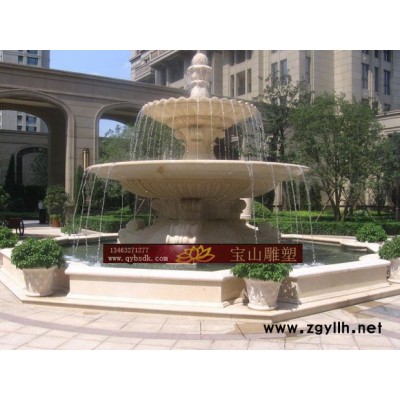 供应曲阳石雕跌水喷泉供应石雕喷泉，欧式喷泉
