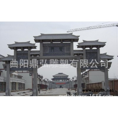 石雕牌坊寺庙青石牌坊雕刻石雕龙柱雕刻石材牌楼 曲阳雕刻