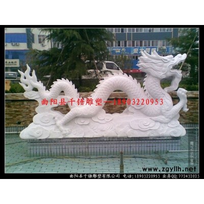 石雕白龙加工定做腾龙雕塑