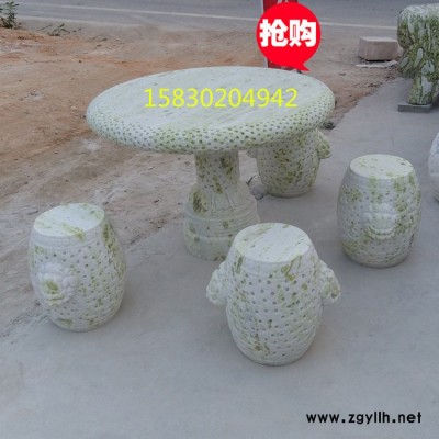 定制            曲阳石雕**仿古室内外摆件石桌