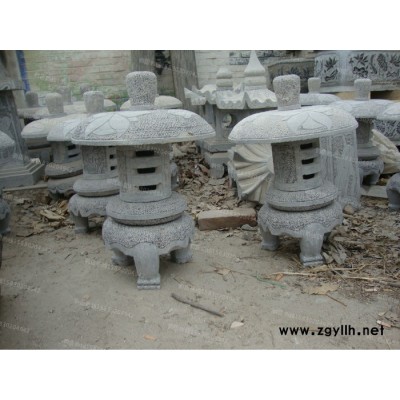 定制            仿古青石石雕石灯笼园林庭院摆件
