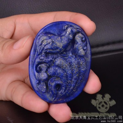 供应天青宝贝青金石雕件