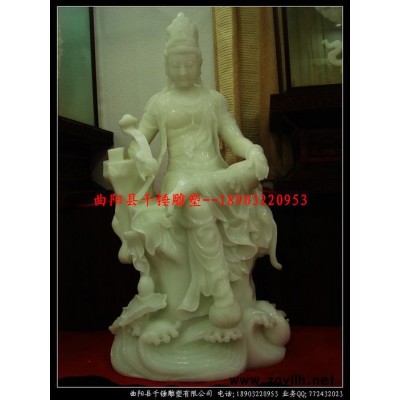 汉白玉观音石雕