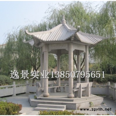 厂家供应石雕凉亭 寺庙亭子 凉亭雕刻