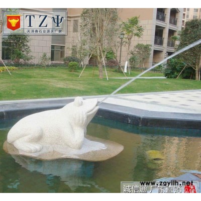 大理石工艺品广场园林景观喷水动物雕刻石雕摆件石雕园林小品