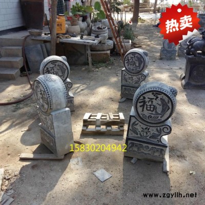 定制            现货石雕 青石仿古门鼓 汉白玉
