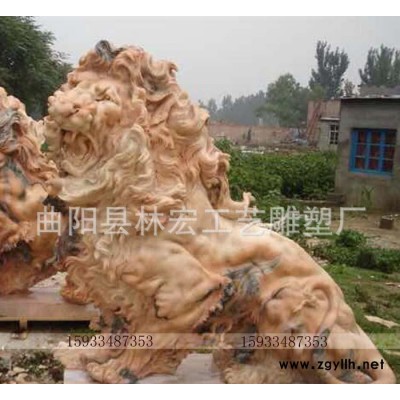 晚霞红石雕老虎 动物雕塑摆件 老虎