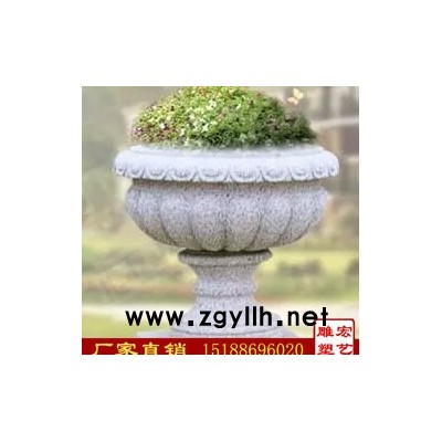 石雕花盆  欧式花盆（直径50公分） 加工定做 多红雕刻 （hp01） 石雕花盆