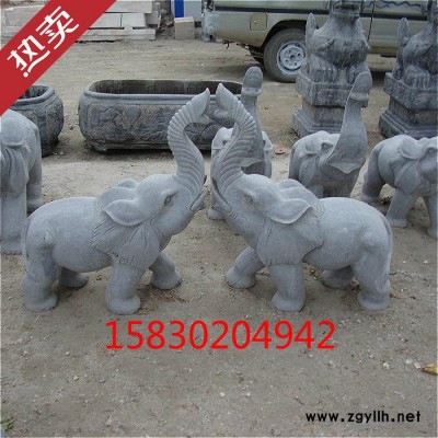 定制            石雕大象 石头仿古做旧小象 工