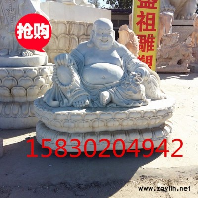 定制            曲阳石雕佛像 汉白玉弥勒佛 石