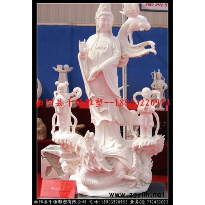 **石雕汉白玉观音雕塑
