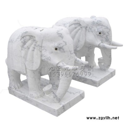 惠安石雕定做花岗岩石雕大象 门口招财大象 石材大象手工制作