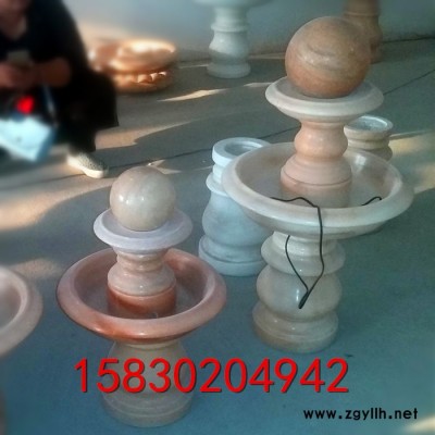 定制            汉白玉石雕流水风水球室外庭院石