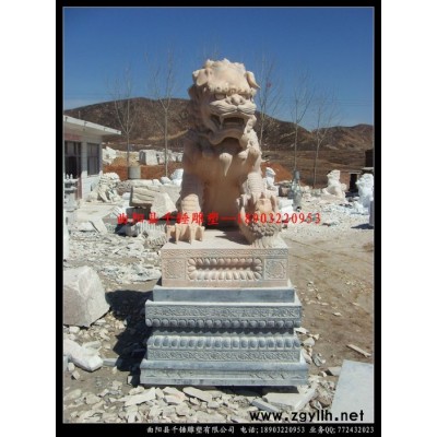 石狮子_石雕狮子一对_石材狮子