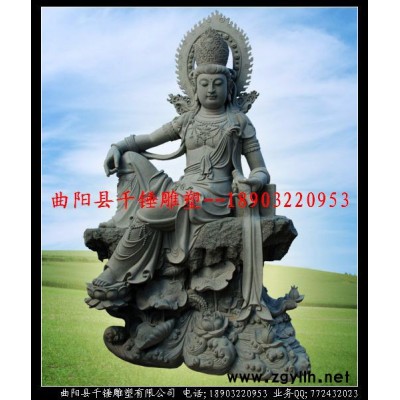 曲阳石雕千手观音雕刻像石头观音塑像