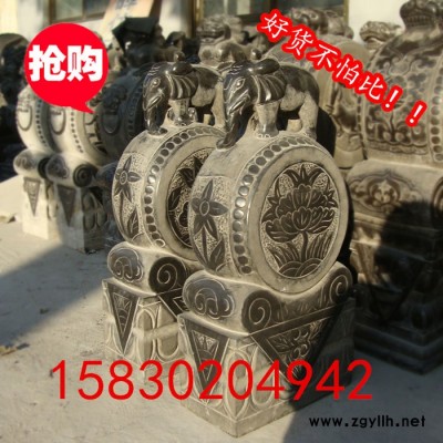 定制            特价石鼓门墩石雕小象门墩抱鼓青