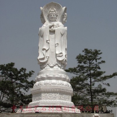 石雕观音 大型佛像 寺院大型佛像 汉白玉佛像 观音菩萨