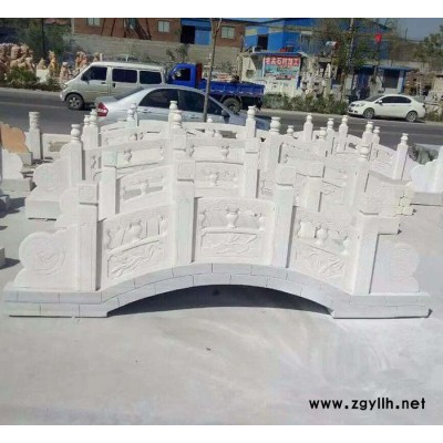 石雕小桥 小石桥栏杆庭院别墅花园后院流水摆件