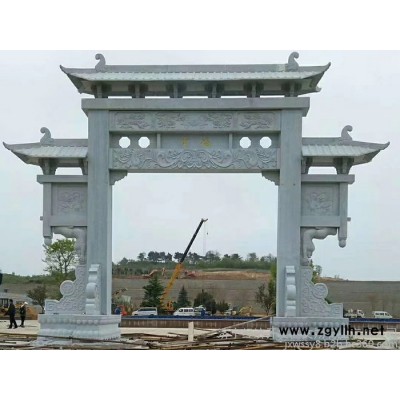 山东石雕**寺庙石雕牌坊 **三门五楼石牌坊 欢迎电联