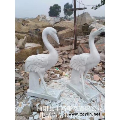 石雕仙鹤价格，石雕仙鹤样式，石雕仙鹤厂家，曲阳丰路雕塑