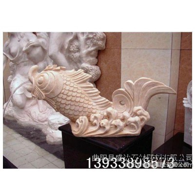 石雕鱼 花岗岩大理石鱼 喷水动物雕塑摆件 可加工定做 曲阳石