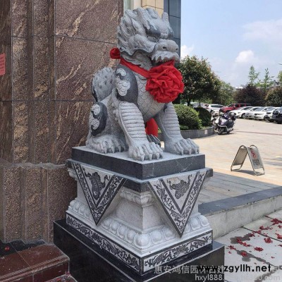 福建厂家供应石雕麒麟 花岗岩火麒麟石雕定制摆件