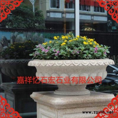 忆石宏石业石雕喷泉**黄锈石喷泉 欧式大理石石水钵