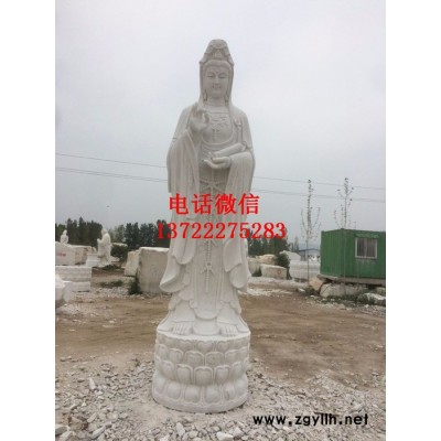 供应4米，4.5米，5米石雕汉白玉滴水观音如意观音雕像