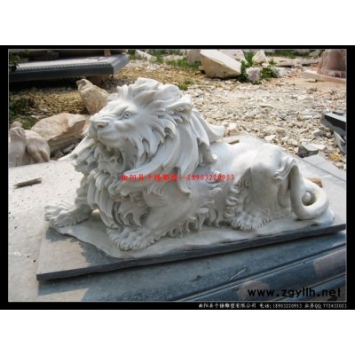汉白玉狮子石雕狮子石雕石狮 雕刻狮子厂家