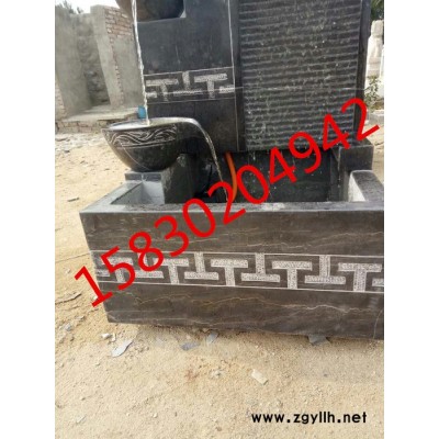 定制            曲阳石雕青石石雕室内流水景盆景