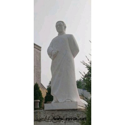 曲阳正普园林雕塑 石雕陶行知雕像   汉白玉陶行知雕像   专业厂家制作
