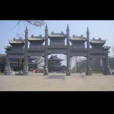 曲阳石雕   【通广】  雕塑厂家加工制作大型户外广场园林  景观公园 小区标志牌楼山门牌楼寺庙牌坊