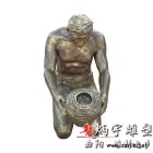 炳宇真人大小 古代原始人物制做陶瓷雕塑民俗文化小品雕塑玻璃钢古猿人雕塑定制广场户外园林景观雕塑